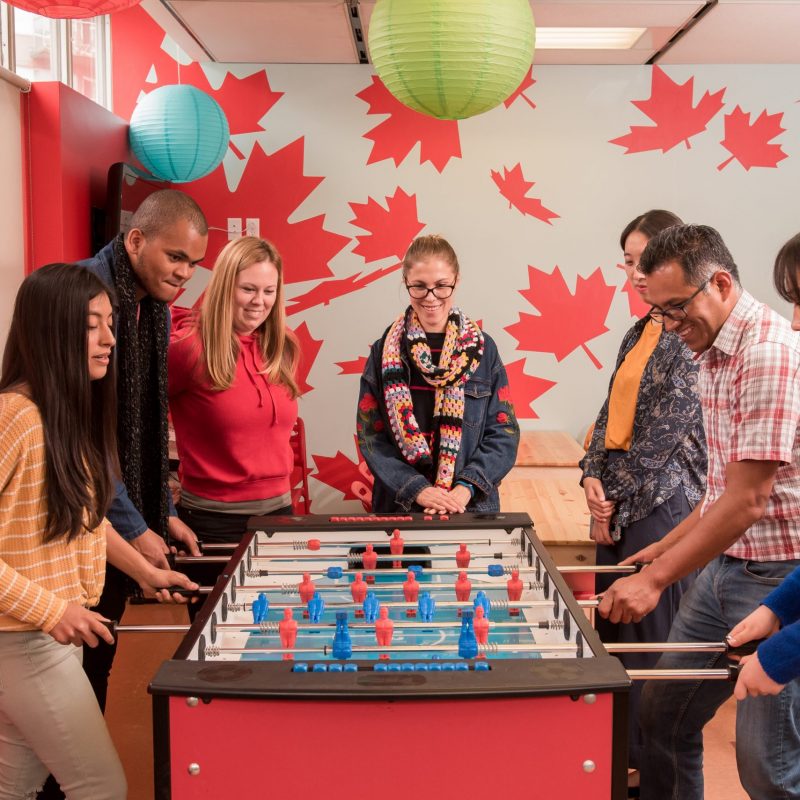 students at OIEG lounge