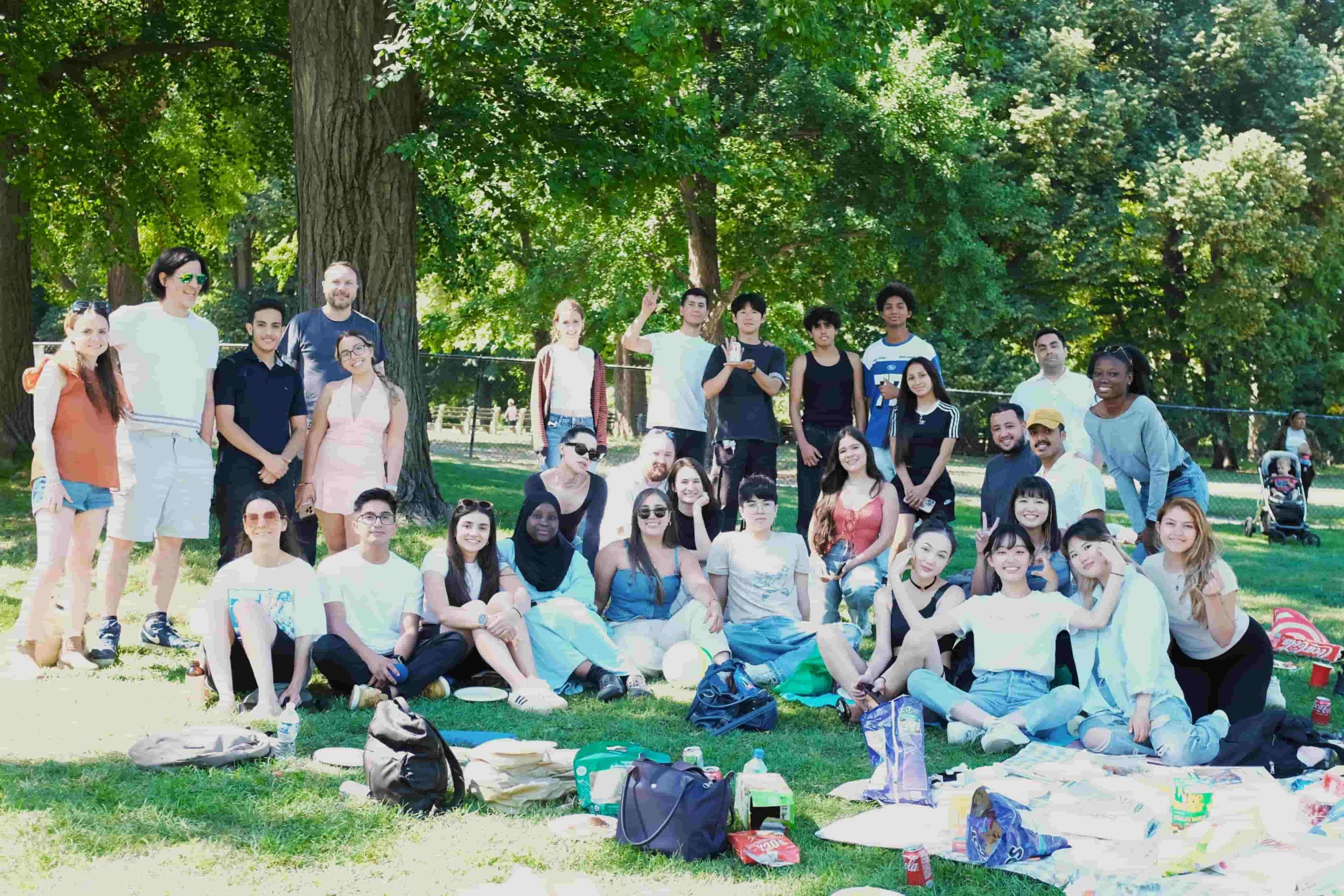 NYC students went to picnic in central park