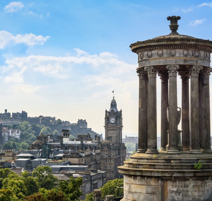 Scenic view of Edinburgh, a stunning backdrop for English learners