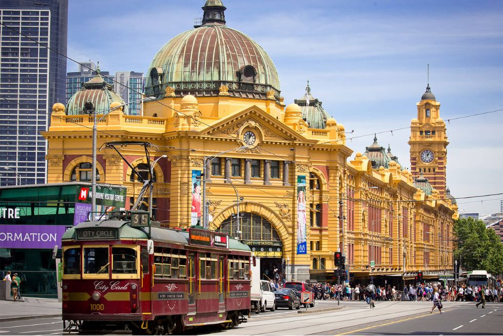 Flinders Street Station Melbourne, a landmark near Oxford International