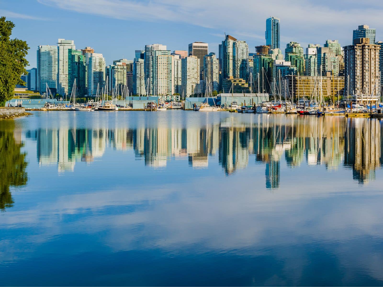 Vancouver skyline showcasing Oxford International English School